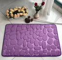 Mat Non Slip Cobblestone Embossed Bathroom Rug Memory Foam