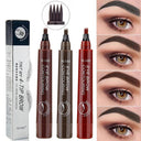 4-Point Dark Brown Waterproof Eyebrow Pen for Effortless Application