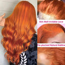 Ginger Orange Body Wave Lace Frontal Human Hair Wig 13x4