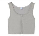 Chest Breast Binder Trans Crop Top Bandage Zipper Bra Tank