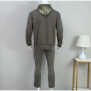 Men Cotton Printed Tracksuit 2PCS Set Hoodies Pants Casual