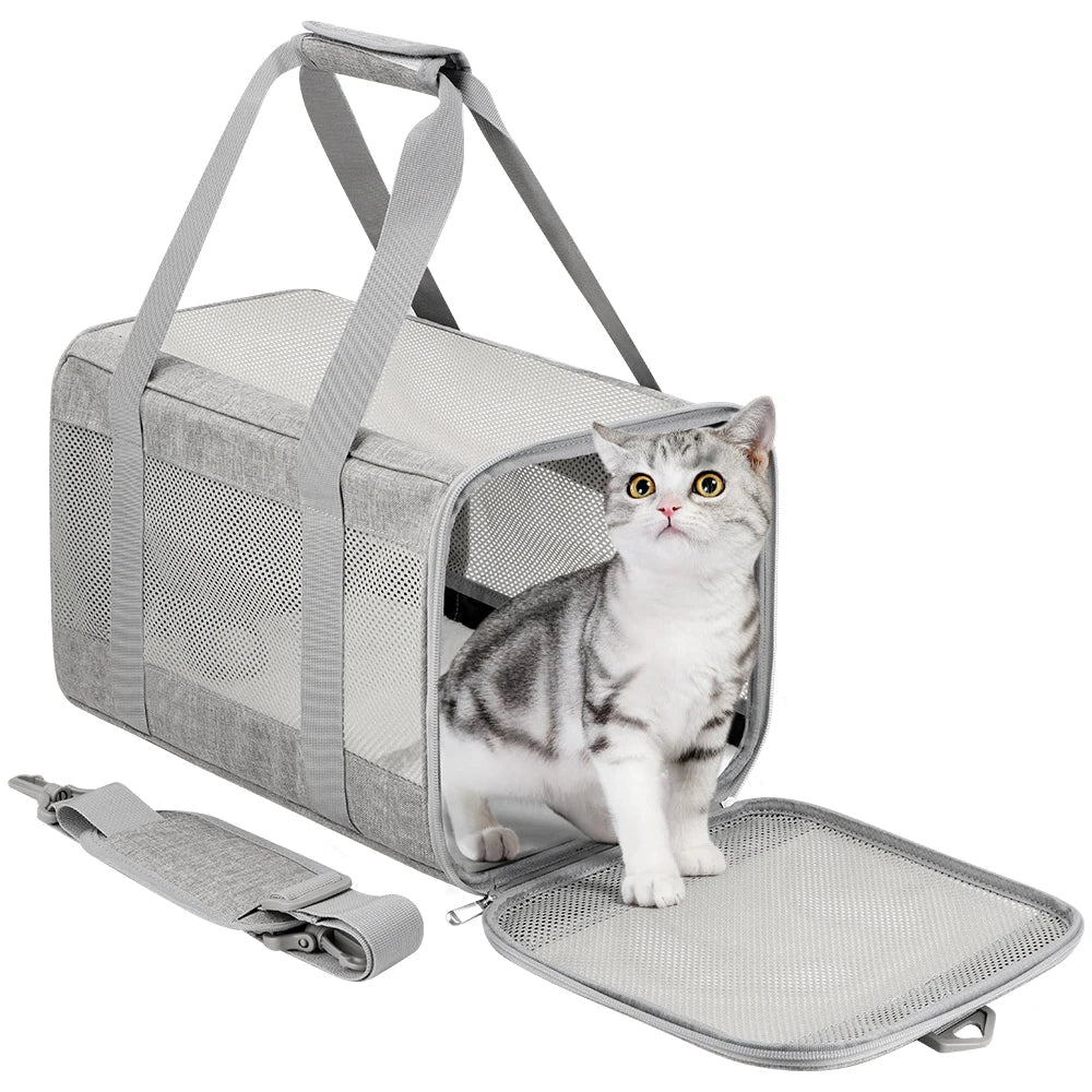Pet Travel Messenger Carrier Bag: Airline Approved Lightweight Handbag  ourlum.com   