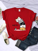 Sleeping Cats Stack T-Shirt for Playful Feline Comfort