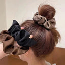 Satin-Feeling Large Intestine Hair Tie Elegant Headband For Women