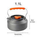 Lightweight 1.1L Aluminium Alloy Camping Kettle for Hiking