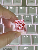 Translucent Leaves Epoxy Keycap Enhance Typing with Nature Influence