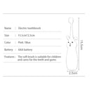 New Smart Electric Toothbrush Cute Bunny Cartoon Kids Fun