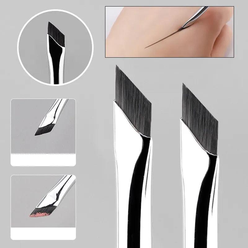 Karsyngirl 2/5Pc Upgrade Blade Eyeliner Brush Ultra Thin Fine Angle Flat Eyebrow Brush Under The Eyes Place Precise Detail Brush  ourlum.com   