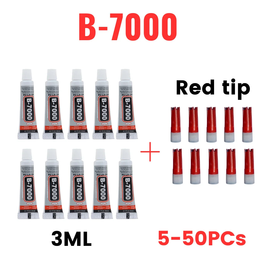 5/10/20/50 Pieces B-7000 3ML Clear Contact Phone Repair Adhesive B7000 Glass Plastic Universal DIY Glue