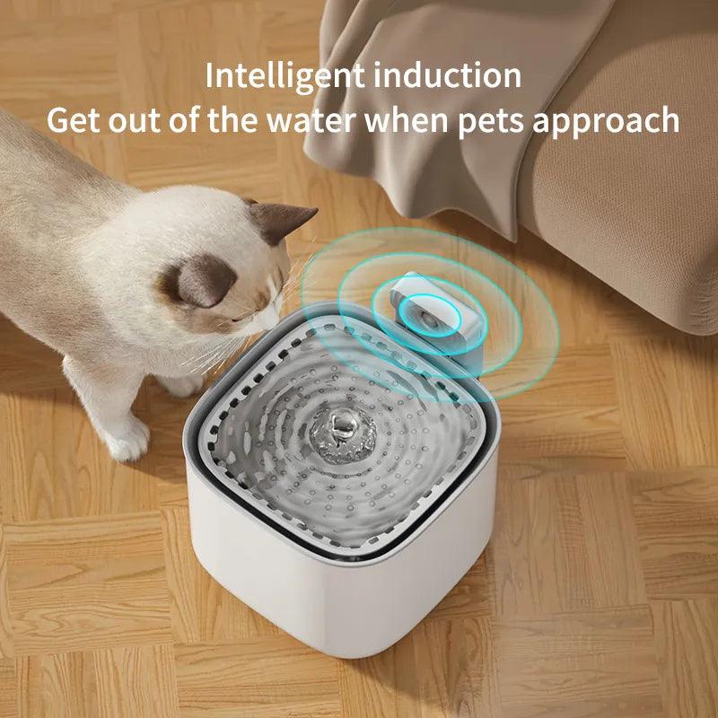 Cat Water Fountain: Intelligent Design with Auto Sensor Drinker  ourlum.com   