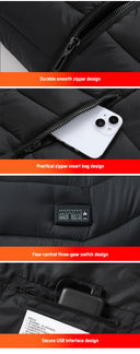 TODWARM Heated Jacket 21 Areas USB Electric Heating Vest