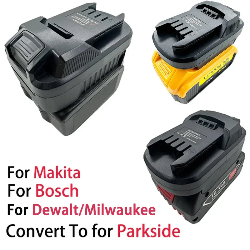 Universal Battery Adapter for Parkside Tools - Compatible with Makita, Dewalt, Milwaukee, Bosch