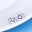 Starlight Elegance Silver Star Stud Earrings Dazzling Zircon Design