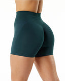 High Waist Scrunch Butt Seamless Yoga Shorts for Women - Push Up Athletic Gym Workout Bottoms