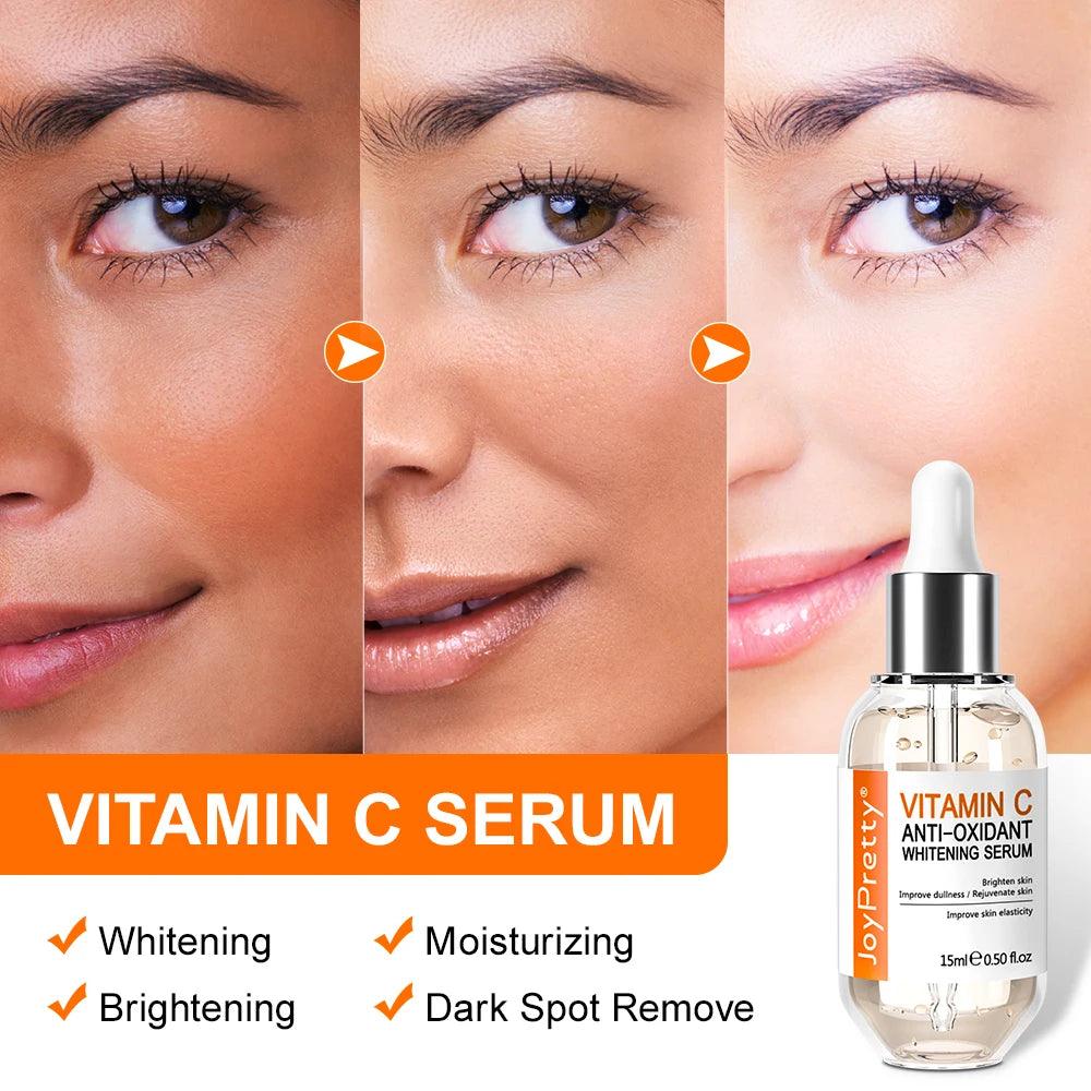 RadiantGlow Vitamin C Serum with Hyaluronic Acid - Skin Brightening & Anti-Aging Treatment  ourlum.com   