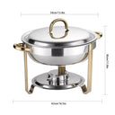 4L Stainless Steel Gold Warming Container Chafing Dish Food Warmer Food Insulation for Home Accessories