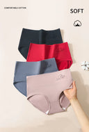 4Pcs Cotton Women's Panties High Waist Body Shaper Underwear Breathable Underpants Plus Size M-5XL Panty  Soft Female Briefs