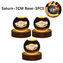 USB LED night light, Galaxy Crystal Ball lamp, 3D planet moon lamp, home decoration  ourlum.com B-Saturn-3PCS  