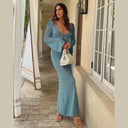 Beach Seduction: Elegant Knitwear for Maxi Dress Style