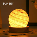 3D Moon Glass Lamp USB Powered Mini Night Light Gift