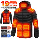 19 Areas Self Heating Vest Men's Heated Jacket USBWarm Sport