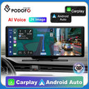 Podofo Wireless Carplay GPS Mirror Enhanced Video Navigation System