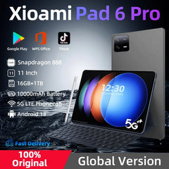 2024 Android 13 Tablet Pad 6 Pro - 5G, Snapdragon 888, 16GB RAM, 1TB Storage, 4K Display