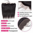 HD Transparent Lace Brazilian Straight Hair Frontal Remy Quality