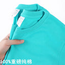 100% Cotton T-Shirt Men Women Solid Color O Neck Tops M-4XL