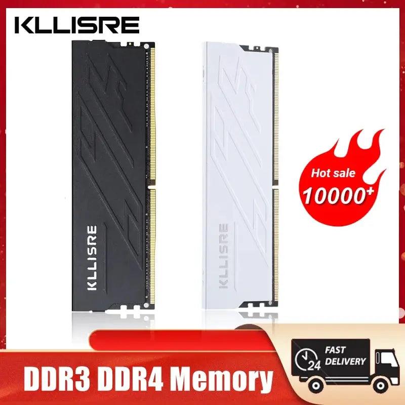 Kllisre High-Performance Desktop Memory: Faster Data Transfer & Cooling  ourlum.com DDR4 16G3200 WhiteX4  