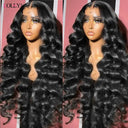 Deep Wave Glueless Lace Frontal Wig 13x4 Pre-Plucked Hair