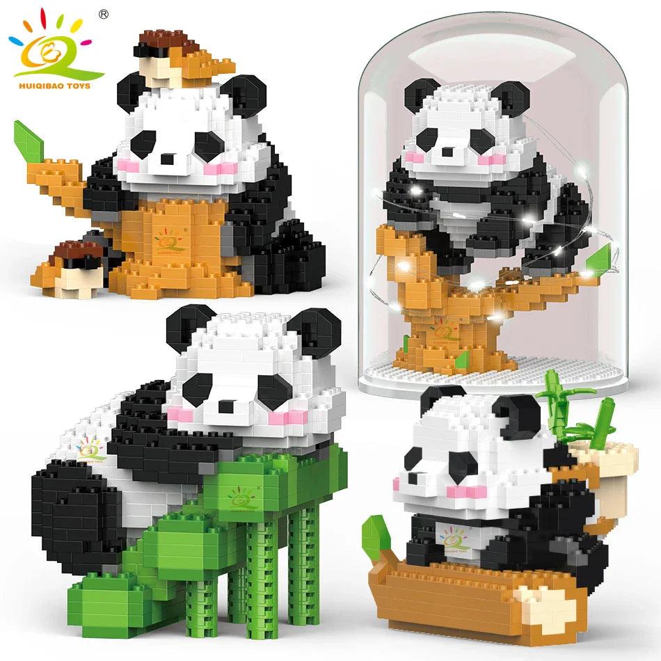 Cute Panda Micro Building Blocks: Creative DIY Animal City Toy  ourlum.com   