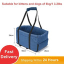 Portable Pet Car Seat Protector & Bed for Small Dogs & Cats  ourlum.com blue 42x20x22cm United State