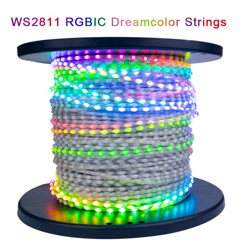 Colorful LED Strip Fairy Lights Set with Customizable Effects for Christmas Decor  ourlum.com   