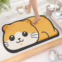 Cute Diatom Cartoon Bathroom Mat Super Absorbent Non-Slip