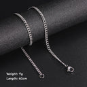 Skyrim Fashion 60cm Long Box Chain Necklace Men Jewelry