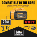 High-Capacity 60V Dewalt DCB200 Battery 12Ah 9.0Ah Power