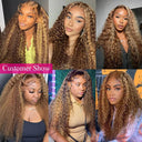 Ombre Brazilian Curly Highlight Wig 100 Natural Hair