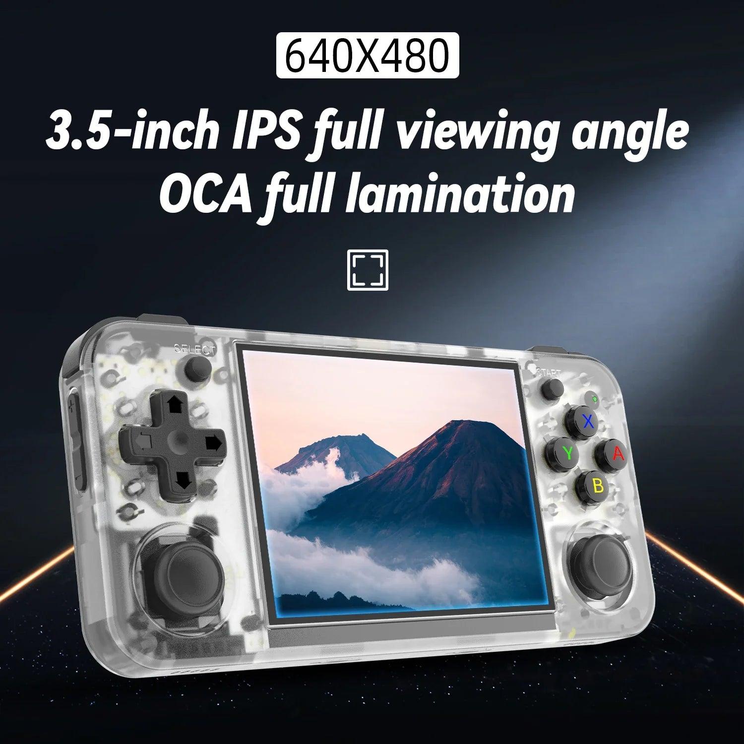 ANBERNIC RG35XX H Handheld Game Console Linux 3.5 inch IPS Screen H700 Retro Video Games Player 3300mAh 64G 5528 Classic Games  ourlum.com   