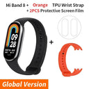 Mi Band 8: Smart Fitness Tracker with Advanced Health Monitoring  ourlum.com Black N Orange Strap CHINA 