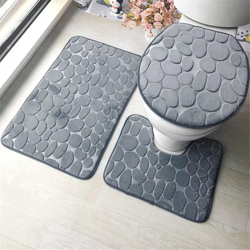 Soft Bathroom Mat Set: Absorbent and Anti-Slip Rugs for Shower  ourlum.com   