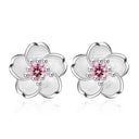 Starlight Elegance Silver Star Stud Earrings Dazzling Zircon Design