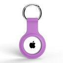 Apple Airtags Liquid Silicone Protective Shell with Keychain - Stylish Tracker Cover  ourlum.com purple  