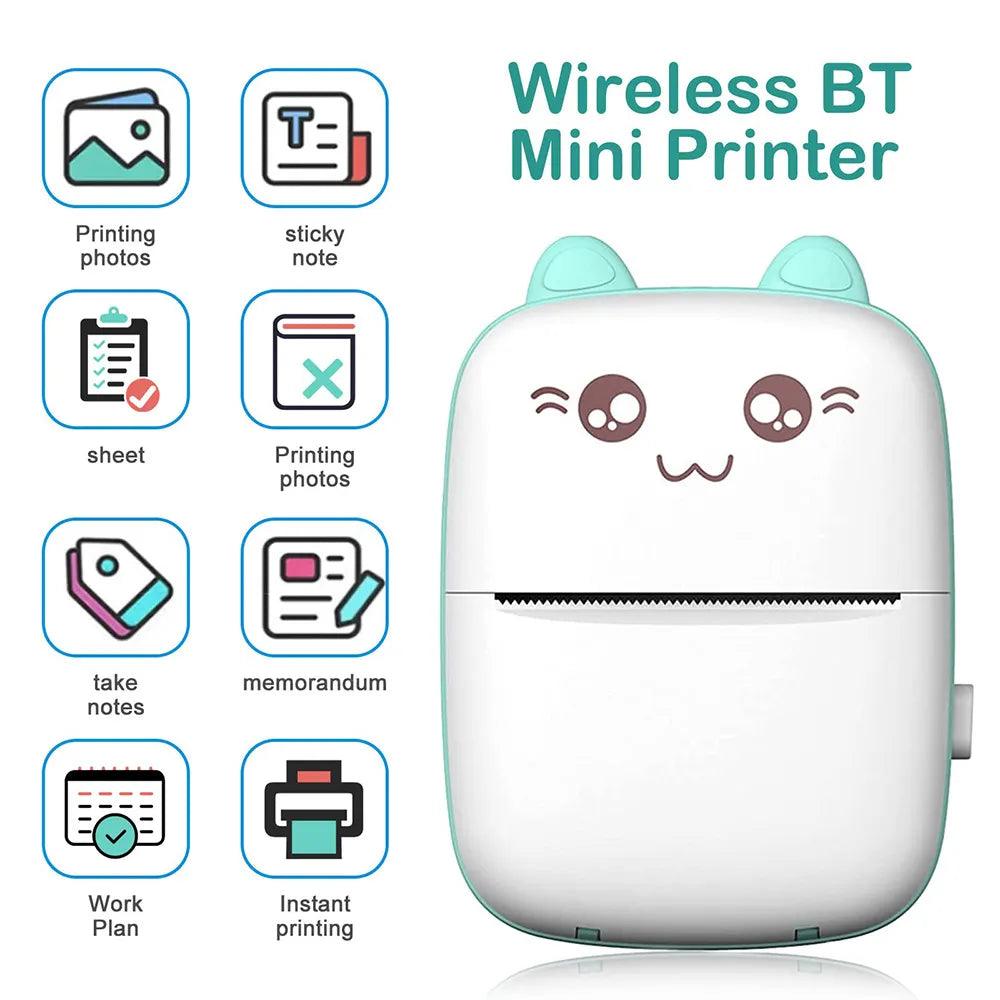 Portable Compact Bluetooth Printer for Kids Learning and Creativity  ourlum.com   