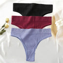 Cotton High-Waisted Thongs Seamless Comfort and Style Set