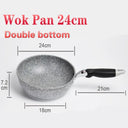 Non-Stick Durable Stone Wok Pan for Induction & Gas Cooking