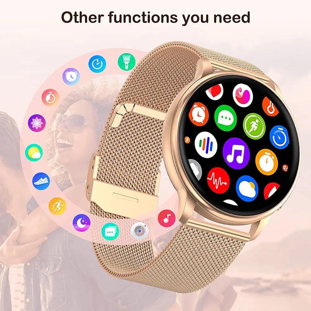 Bluetooth Call Smartwatch with Customizable Dial and Heart Rate Monitor for Women and Men - Sports Fitness Tracker for Android IOS G35  ourlum.com   