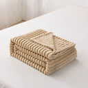 1pc Solid Color Flannel Blanket Soft Warm Throw for Travel