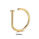 1PC 316L Stainless Steel Double Spiral Nose Hoop Ring