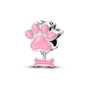 Dog Pet Charms 925 Silver Paw French Bulldog Beads Jewelry